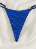 Sexy Two Pieces Bikini Beach Rhinestone Triangle Swimsuit