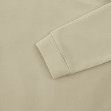 Spring And Winter Men's Casual Solid Color Long-Sleeved Zip Stand Collar T-Shirt Tops For Men