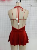 Christmas Sexy Lingerie Temptation Straps Nightdress