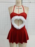 Christmas Sexy Lingerie Temptation Straps Nightdress