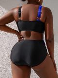 Plus Size Women Color Block Two Pieces Swimwear