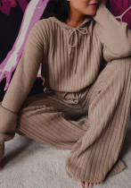 Spring Women Long Sleeve Loose Hooded Top and Pant Casual Two-piece Set Spring Women Long Sleeve Loose Hooded Top and Pant Casual Two-piece Set