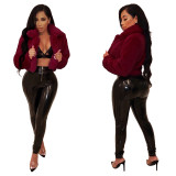 Women Loose Long Sleeve Fake Fur Jacket