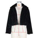 Women Loose Long Sleeve Fake Fur Jacket