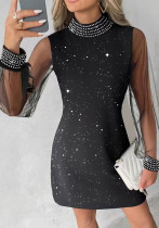 Women Sequined Long Sleeve Dress Women Sequined Long Sleeve Dress