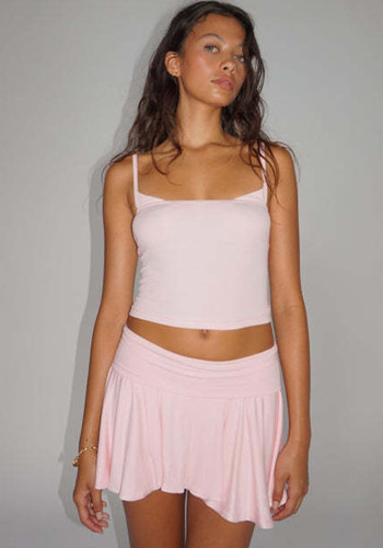 Women summer vest suspender and Skirt two-piece set