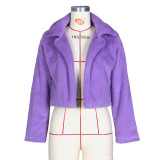 Women Loose Long Sleeve Fake Fur Jacket