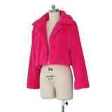 Women Loose Long Sleeve Fake Fur Jacket