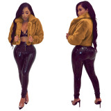 Women Loose Long Sleeve Fake Fur Jacket