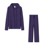 Spring Women Long Sleeve Loose Hooded Top and Pant Casual Two-piece Set