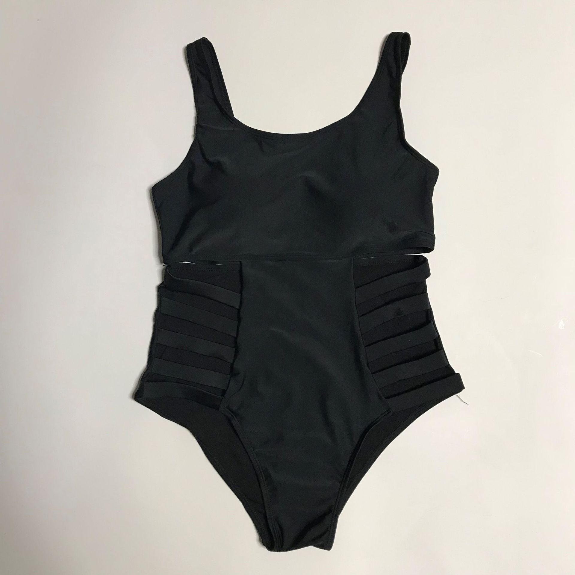 Plus Size Striped Graffiti One-Piece Bikini Swimsuit