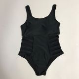 Plus Size Women Striped Graffiti Bikini One-piece Swimwear