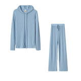 Spring Women Long Sleeve Loose Hooded Top and Pant Casual Two-piece Set
