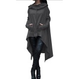 WomenSolid Casual Long Hoodies
