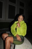 Women Loose Long Sleeve Fake Fur Jacket
