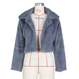 Women Loose Long Sleeve Fake Fur Jacket
