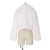 Women Loose Long Sleeve Fake Fur Jacket