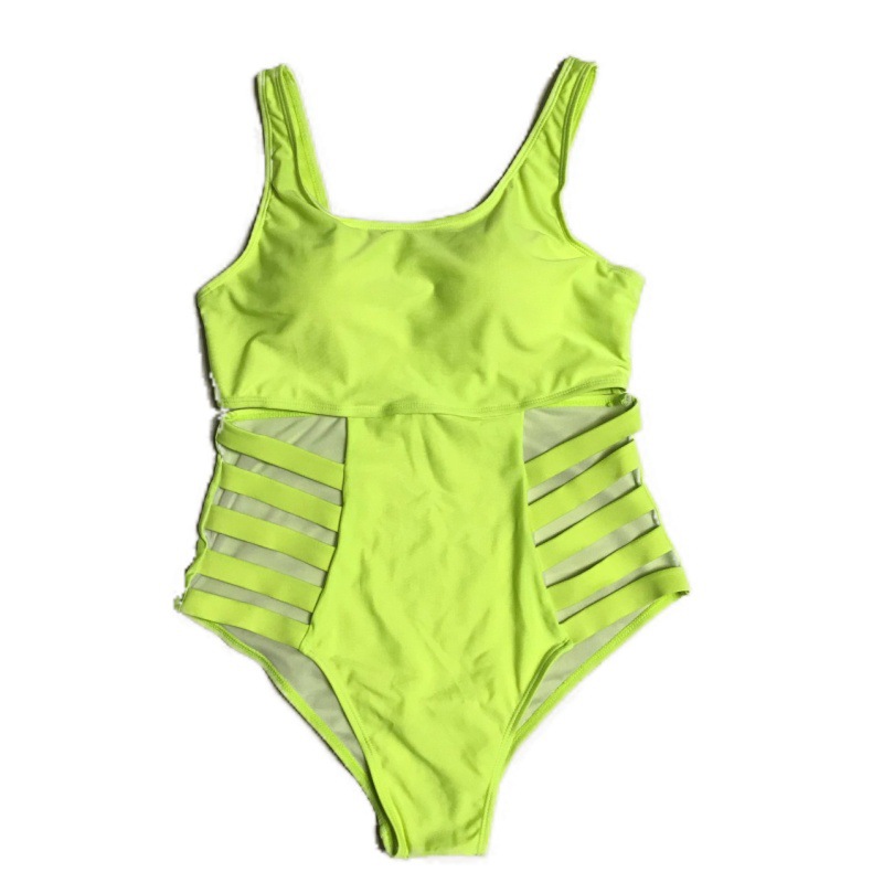 Plus Size Striped Graffiti One-Piece Bikini Swimsuit