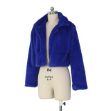 Women Loose Long Sleeve Fake Fur Jacket