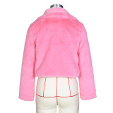 Women Loose Long Sleeve Fake Fur Jacket