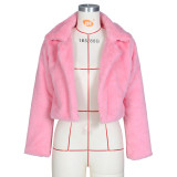 Women Loose Long Sleeve Fake Fur Jacket