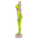 Women sexy bra strap zipper mesh See-Through trousers two-piece set