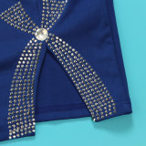 Sexy Bow-Embellished Beaded Slit Strap Bodycon Dress