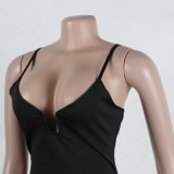 Sexy Bow-Embellished Beaded Slit Strap Bodycon Dress
