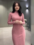 Spring Women's Slim Waist Slim Fit Bodycon Long Dress