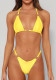 Swimsuit Women's Sexy Bikini Solid Color Two Pieces Swimwear