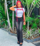 Women's Winter And Spring Streetwear Casual Elastic Pleated Washed Bell Bottom Stretch Denim Pants