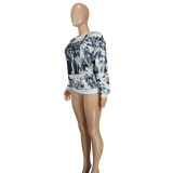 Fashion Casual Printed Long Sleeve Women's T-Shirt Women's Clothing