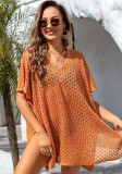Summer Cover-Up Hollow Knitting Shirt Beach Holidays Bikini Sun Protection Clothing For Women