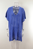 Summer Cover-Up Hollow Knitting Shirt Beach Holidays Bikini Sun Protection Clothing For Women