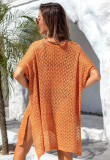Summer Cover-Up Hollow Knitting Shirt Beach Holidays Bikini Sun Protection Clothing For Women