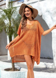 Summer Cover-Up Hollow Knitting Shirt Beach Holidays Bikini Sun Protection Clothing For Women