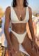 Sexy Solid Color Two Pieces Bikini Swimsuit For Women