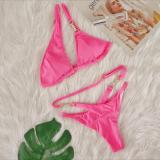 Sexy Crystal Diamond Lace-Up Two Pieces Women's Swimwear Luxury Bikini Swimsuit