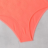 Fashionable And Sexy Ruffled V Neck Tight Fitting One-Piece Swimsuit