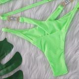 Sexy Crystal Diamond Lace-Up Two Pieces Women's Swimwear Luxury Bikini Swimsuit