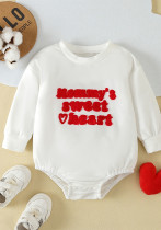 Valentine's Day Children's Clothing Spring Newborn Baby Long Sleeve Letter Embroidered Onesie Bodysuit Valentine's Day Children's Clothing Spring Newborn Baby Long Sleeve Letter Embroidered Onesie Bodysuit