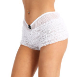 Sexy Ruffled Lace Bloomers Bow Shorts
