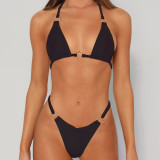 Swimsuit Women's Sexy Bikini Solid Color Two Pieces Swimwear