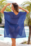 Summer Cover-Up Hollow Knitting Shirt Beach Holidays Bikini Sun Protection Clothing For Women