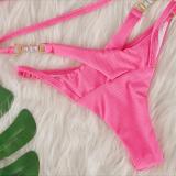 Sexy Crystal Diamond Lace-Up Two Pieces Women's Swimwear Luxury Bikini Swimsuit