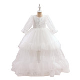 Girls Dress Princess Dress Tutu Wedding Flower Girl Child Performance Dress Birthday Dress