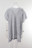 Summer Cover-Up Hollow Knitting Shirt Beach Holidays Bikini Sun Protection Clothing For Women