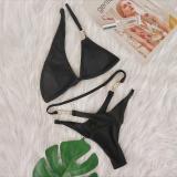 Sexy Crystal Diamond Lace-Up Two Pieces Women's Swimwear Luxury Bikini Swimsuit