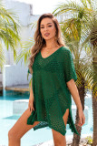 Summer Cover-Up Hollow Knitting Shirt Beach Holidays Bikini Sun Protection Clothing For Women