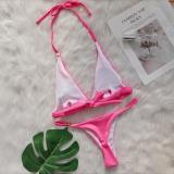 Crystal Diamond Sexy Lace-Up Two Pieces Bikini Swimsuit Holidays Women's Swimwear